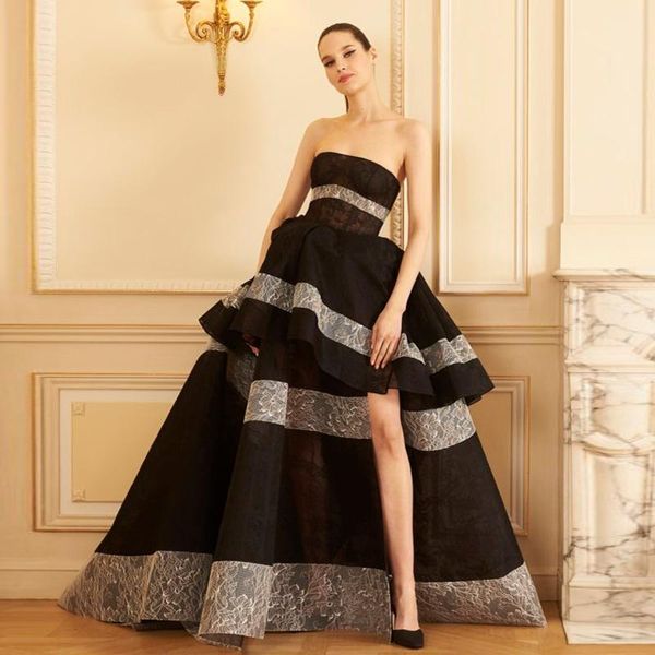 casual dresses demure saudi arabic black ruffles party with lace edge side split long prom gowns vestido de mujer, Black;gray
casual dresses demure saudi arabic black ruffles party with lace edge side split long prom gowns vestido de mujer, Black;gray
