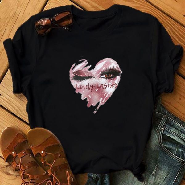 woman t-shirts heart eye print fashion short sleeve pullover o-neck plus size cotton summer girl clothing haut femme women's t-shirt, White
woman t-shirts heart eye print fashion short sleeve pullover o-neck plus size cotton summer girl clothing haut femme women's t-shirt, White