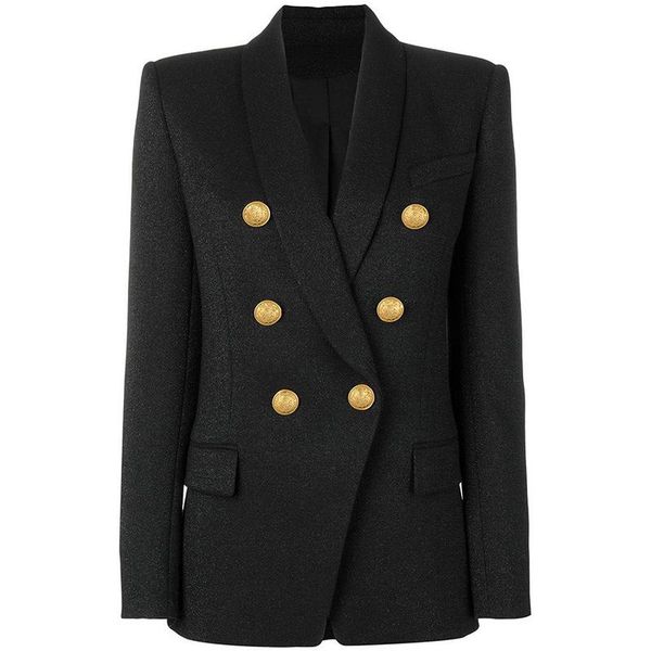 high-end winter women's suit coat 2021 metal double breasted ladies mid-length blazer female jacket office suits & blazers, White;black
high-end winter women's suit coat 2021 metal double breasted ladies mid-length blazer female jacket office suits & blazers, White;black
