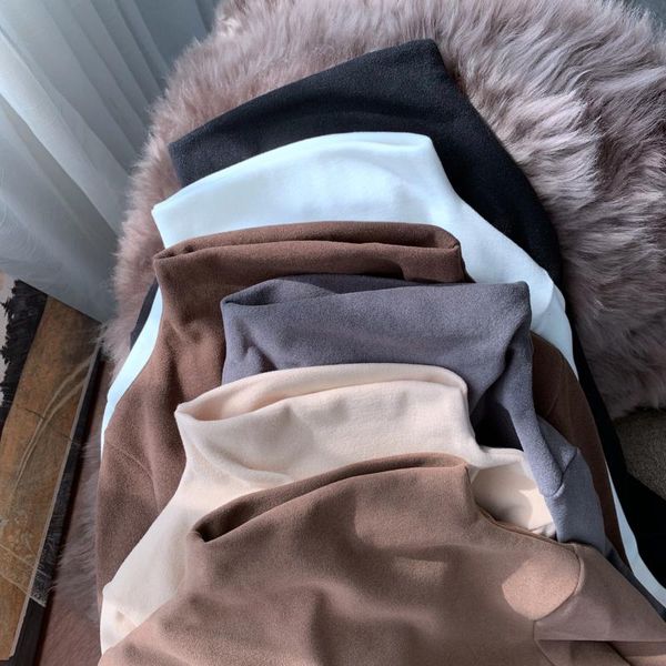 women's t-shirt zhisilao autumn winter 2021 turtleneck solid woolen long sleeve women slim thick warm basic tees shirts retro, White
women's t-shirt zhisilao autumn winter 2021 turtleneck solid woolen long sleeve women slim thick warm basic tees shirts retro, White