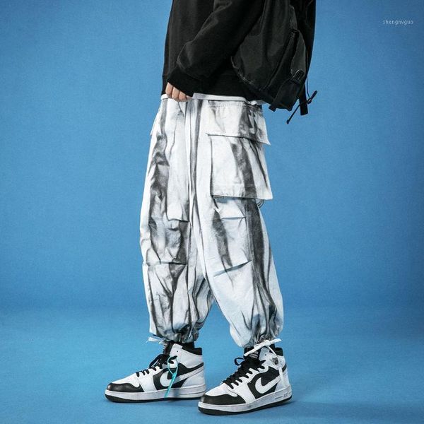 spring overalls men's tie-dye haze bouquet feet cargo pants loose multi-pocket casual sports hip-hop trend trousers men, Black
spring overalls men's tie-dye haze bouquet feet cargo pants loose multi-pocket casual sports hip-hop trend trousers men, Black