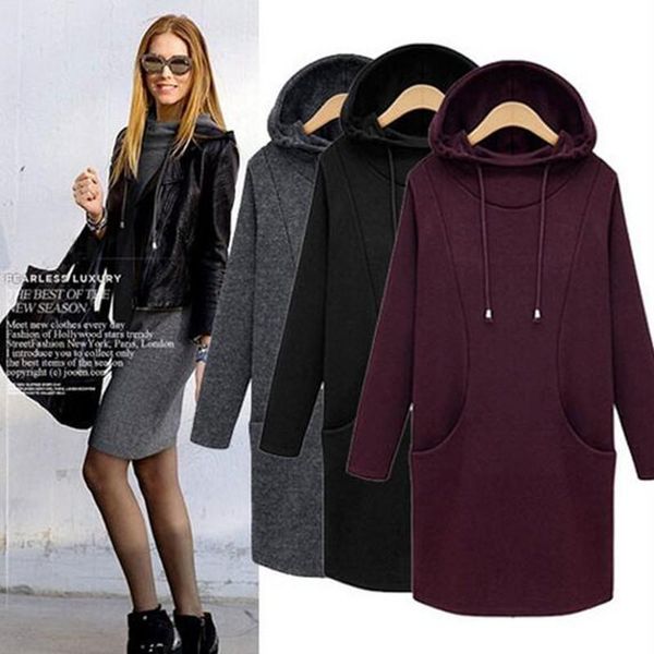 casual dresses 2021 thickening winter hooded sweatshirt dress women long sleeve pocket shift plus size xs- 5xl 6xl hoodies & sweatshirts, Black;gray
casual dresses 2021 thickening winter hooded sweatshirt dress women long sleeve pocket shift plus size xs- 5xl 6xl hoodies & sweatshirts, Black;gray