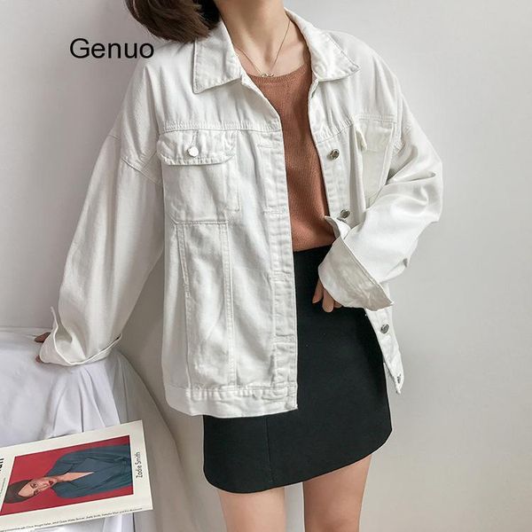 wholesales 4 color jeans jacket women loose denim femme 2021 elegant preppy style bomber basic coats women's jackets, Black;brown
wholesales 4 color jeans jacket women loose denim femme 2021 elegant preppy style bomber basic coats women's jackets, Black;brown