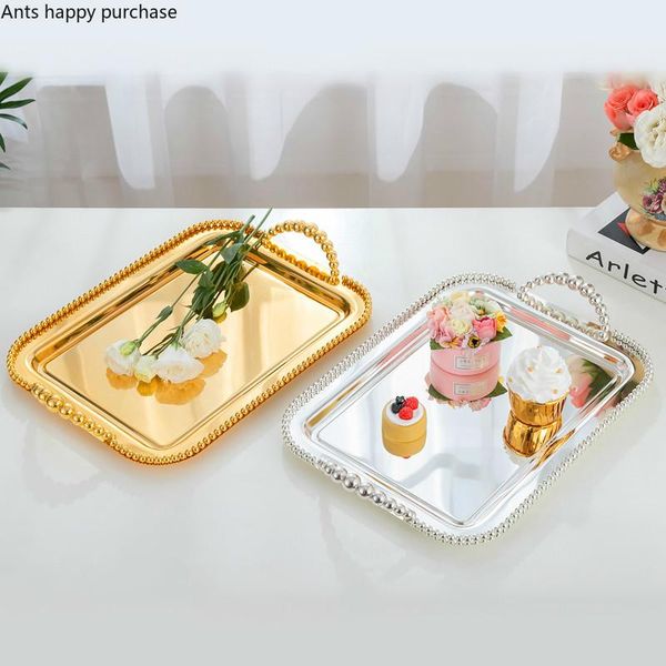 kitchen storage & organization european metal silver rectangular cake tray pearl handle dessert plate gold-plated fruit wedding display
kitchen storage & organization european metal silver rectangular cake tray pearl handle dessert plate gold-plated fruit wedding display