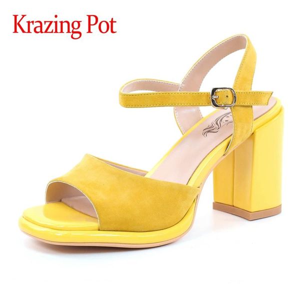 krazing pot sheep suede round toe high heels peep candy colors solid dating fashion buckle straps women sandals l72 dress shoes, Black
krazing pot sheep suede round toe high heels peep candy colors solid dating fashion buckle straps women sandals l72 dress shoes, Black