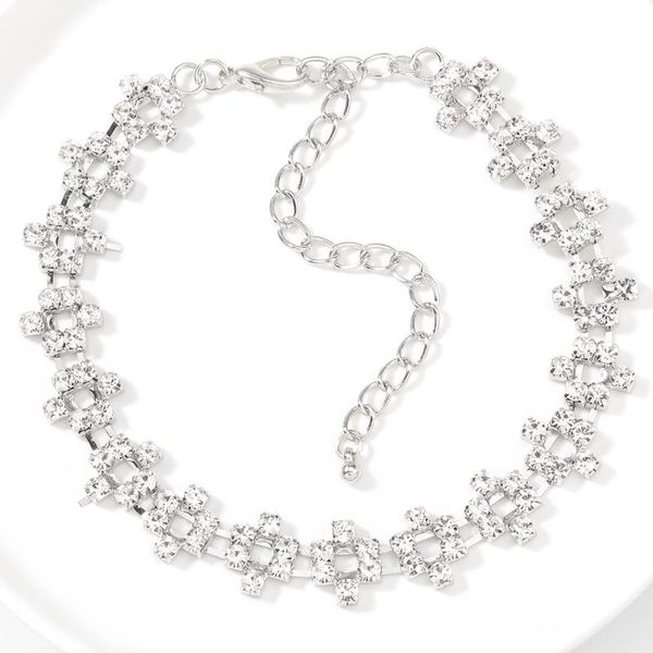 chokers fashion shiny rhinestone chain ladies dinner wedding necklace temperament accessories, Golden;silver
chokers fashion shiny rhinestone chain ladies dinner wedding necklace temperament accessories, Golden;silver