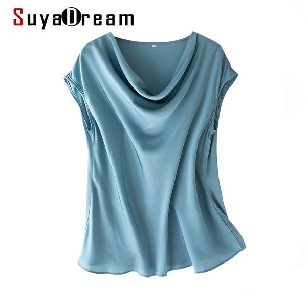 women's blouses & shirts suyadream women silk set 93%silk 7%spandex solid short bat sleeves draped collar blouse shirt 2021 spring summ, White
women's blouses & shirts suyadream women silk set 93%silk 7%spandex solid short bat sleeves draped collar blouse shirt 2021 spring summ, White