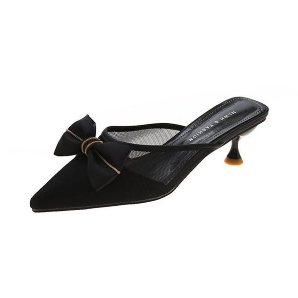 slippers women's shoes and 2021 summer korean version of bow-knot pointed toe baotou half drag stiletto sandals, Black
slippers women's shoes and 2021 summer korean version of bow-knot pointed toe baotou half drag stiletto sandals, Black