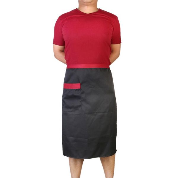 aprons durable short waist apron with pocket for chef / waiter waitress (black)(random brim)
aprons durable short waist apron with pocket for chef / waiter waitress (black)(random brim)