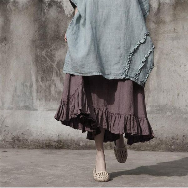 elastic waist cotton linen pockets womens skirts vintage spring casual solid color a line ruffle, Black
elastic waist cotton linen pockets womens skirts vintage spring casual solid color a line ruffle, Black