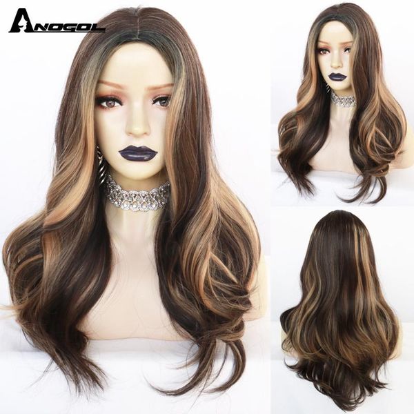 anogol black mix brown synthetic wigs middle part wavy for women trendy daily party heat resistant
anogol black mix brown synthetic wigs middle part wavy for women trendy daily party heat resistant
