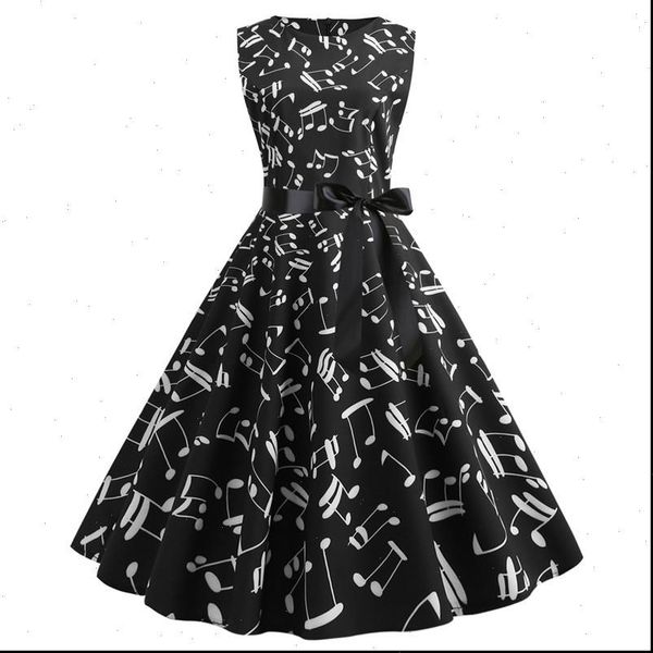summer vintage music note women dress print sleeveless o neck casual swing party midi dresses robe femme vestidos, Black;gray
summer vintage music note women dress print sleeveless o neck casual swing party midi dresses robe femme vestidos, Black;gray