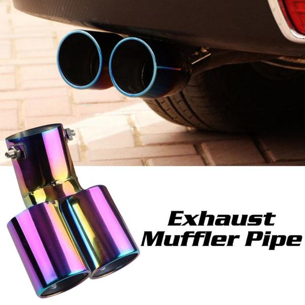 manifold & parts universal dual air-outlet car rear exhaust muffler pipe stainless steel bluing tail throat liner
manifold & parts universal dual air-outlet car rear exhaust muffler pipe stainless steel bluing tail throat liner