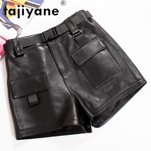 women's shorts for 2021 women real sheepskin high waist genuine leather short biker spodenki damskie tn2139, White;black
women's shorts for 2021 women real sheepskin high waist genuine leather short biker spodenki damskie tn2139, White;black