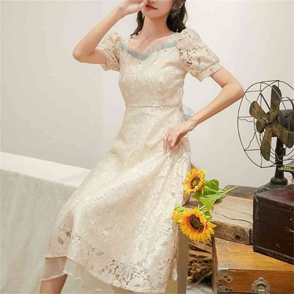 chic summer dress women french vintage lace square collar for elegant chiffon fashion vestidos 13972 210421, Black;gray
chic summer dress women french vintage lace square collar for elegant chiffon fashion vestidos 13972 210421, Black;gray