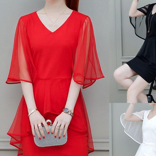 v neck spring summer womens dress white lace long sleeve mini party ruffle elegant clothing, Black;gray
v neck spring summer womens dress white lace long sleeve mini party ruffle elegant clothing, Black;gray