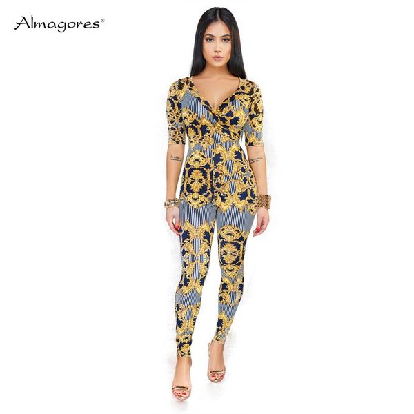 women's jumpsuits & rompers 2021 spring women gold print short sleeve fashion v neck full length summer bodycon clothes, Black;white
women's jumpsuits & rompers 2021 spring women gold print short sleeve fashion v neck full length summer bodycon clothes, Black;white