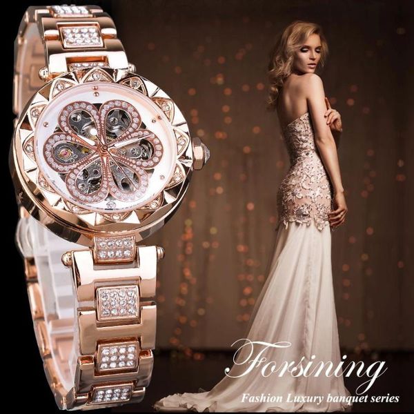wristwatches forsining luxury women watched mechanical automatic waterproof watch rose gold fashion stainless steel wristwatch reloj, Slivery;brown
wristwatches forsining luxury women watched mechanical automatic waterproof watch rose gold fashion stainless steel wristwatch reloj, Slivery;brown