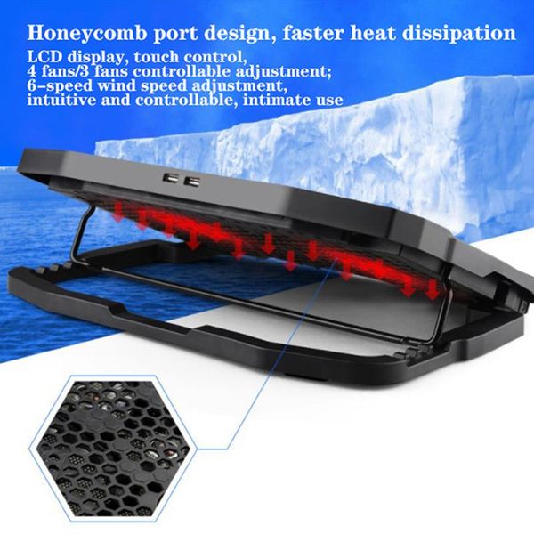 lapcooling pads coolcold 17 inch gaming cooler six fan led screen two usb port 2600rpm pad notebook stand for
lapcooling pads coolcold 17 inch gaming cooler six fan led screen two usb port 2600rpm pad notebook stand for