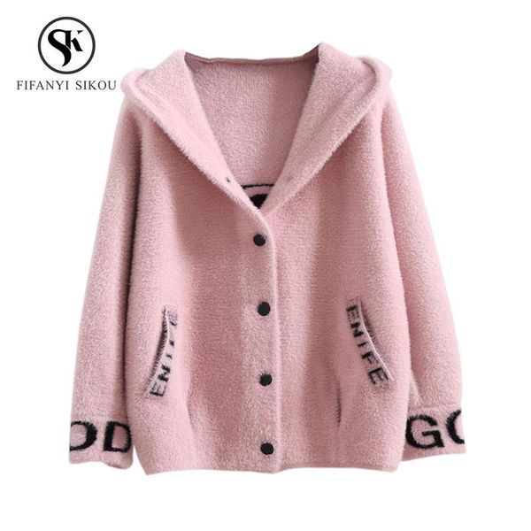 women's sweaters autumn winter mink cashmere cardigan hooded coat sweater women fashion print casual thick warm outerwear female, White;black
women's sweaters autumn winter mink cashmere cardigan hooded coat sweater women fashion print casual thick warm outerwear female, White;black