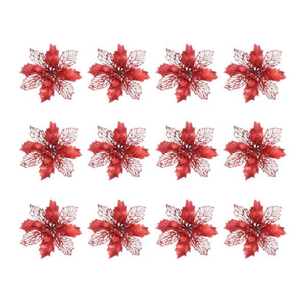 christmas decorations 12pcs artificial flowers 11cm fake glitter merry tree xmas ornaments
christmas decorations 12pcs artificial flowers 11cm fake glitter merry tree xmas ornaments