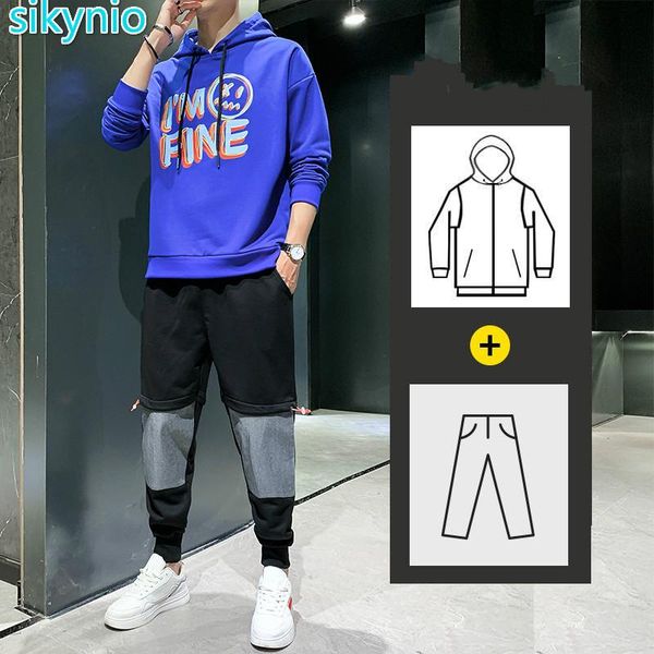 men's tracksuits 2021 hooded sweater male sets spring autumn fashion casual youth college wind sports suit mens joggers set, Gray
men's tracksuits 2021 hooded sweater male sets spring autumn fashion casual youth college wind sports suit mens joggers set, Gray