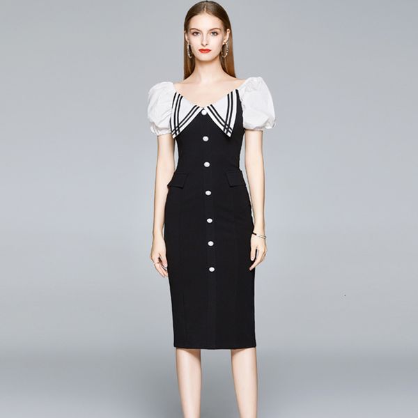 casual dresses women summer elegant fashion gentlewomen v-neck puff sleeve package hip slim black banquet 7hhj, Black;gray
casual dresses women summer elegant fashion gentlewomen v-neck puff sleeve package hip slim black banquet 7hhj, Black;gray