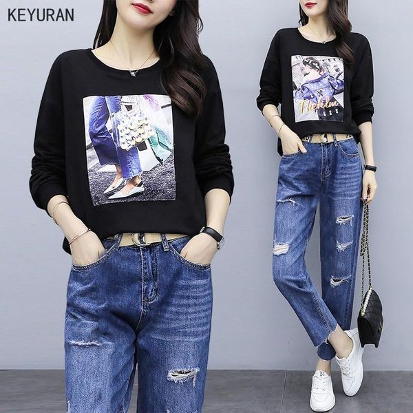 two piece dress plus size suit women tshirts + hole jeans pants casual clothing sets ankle length clothes oversize denim suits, White
two piece dress plus size suit women tshirts + hole jeans pants casual clothing sets ankle length clothes oversize denim suits, White