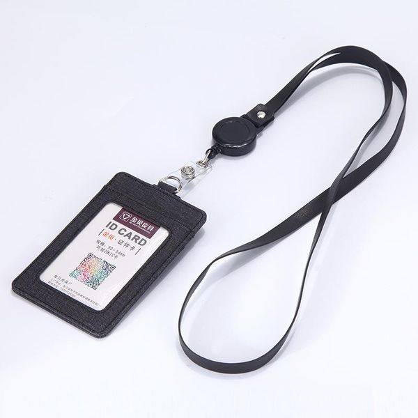 card holders 1pc pu leather staff work cover with lanyard retractable name badge holder reel id tag pass access bus sleeve, Brown;gray
card holders 1pc pu leather staff work cover with lanyard retractable name badge holder reel id tag pass access bus sleeve, Brown;gray
