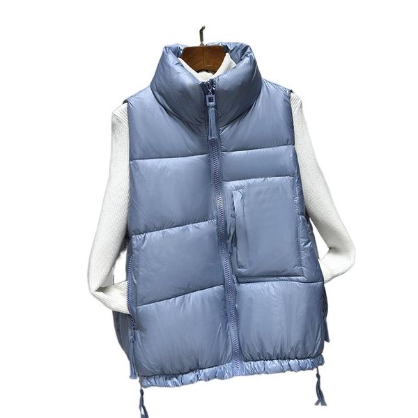 women's vests autumn winter korean loose lightweight warm sleeveless jacket ladies cotton short stand collar waistcoat womens vest, Black;white
women's vests autumn winter korean loose lightweight warm sleeveless jacket ladies cotton short stand collar waistcoat womens vest, Black;white