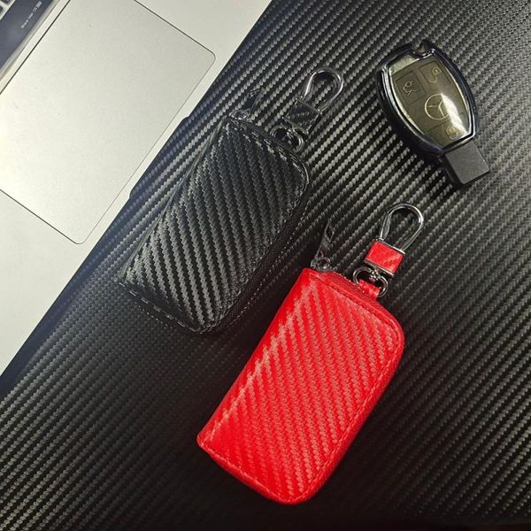 storage bags 1pc rfid signal shielding box carbon fiber car key case set zipper keyless entry for privacy protection
storage bags 1pc rfid signal shielding box carbon fiber car key case set zipper keyless entry for privacy protection