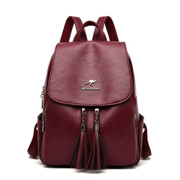 genuine leather fashion backpack women's large capacity soft leather anti-theft school bag casual wild tassel backpacks
genuine leather fashion backpack women's large capacity soft leather anti-theft school bag casual wild tassel backpacks