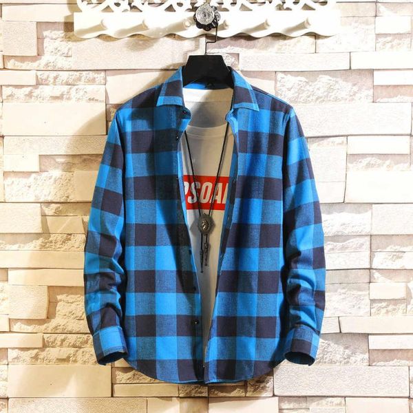 men's casual shirts men long sleeve turn-down collar large size 3xl plaid print korean style vintage trendy loose students mens daily b, White;black
men's casual shirts men long sleeve turn-down collar large size 3xl plaid print korean style vintage trendy loose students mens daily b, White;black