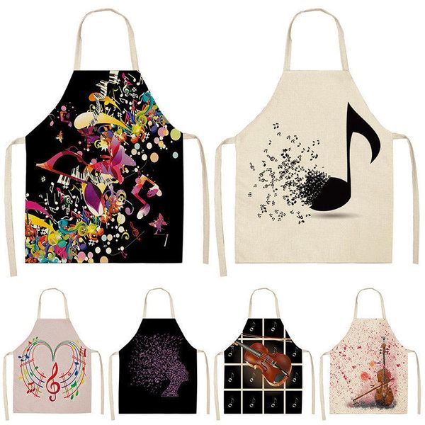aprons 1pc note uitar piano kitchen for woman cotton linen bibs household cleaning pinafore home cooking apron 68x55cm
aprons 1pc note uitar piano kitchen for woman cotton linen bibs household cleaning pinafore home cooking apron 68x55cm
