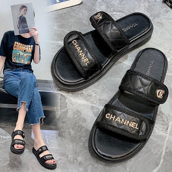 slippers brand vacation woman pu casual latest fashion slides women outdoor designer luxury beach flip flops shoes, Black
slippers brand vacation woman pu casual latest fashion slides women outdoor designer luxury beach flip flops shoes, Black