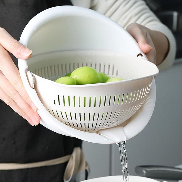 storage baskets kitchen double drain basket washing dishes colander strainer noodles vegetables and fruits tools
storage baskets kitchen double drain basket washing dishes colander strainer noodles vegetables and fruits tools