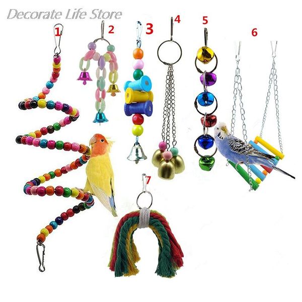 7pc bird cage toys parrots chewable swing hanging bridge wooden beads ball bell cages
7pc bird cage toys parrots chewable swing hanging bridge wooden beads ball bell cages