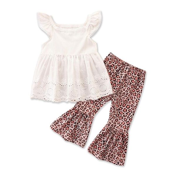 clothing sets 2 pieces kids suit set, solid color o-neck sleeve + leopard print flared trousers for toddler girls, 1-6 years, White
clothing sets 2 pieces kids suit set, solid color o-neck sleeve + leopard print flared trousers for toddler girls, 1-6 years, White