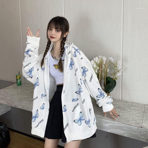 women's hoodies & sweatshirts summer harajuku butterfly hoodie with zipper women sweatshirt 2021 spring oversized outerwear plus size f, Black
women's hoodies & sweatshirts summer harajuku butterfly hoodie with zipper women sweatshirt 2021 spring oversized outerwear plus size f, Black