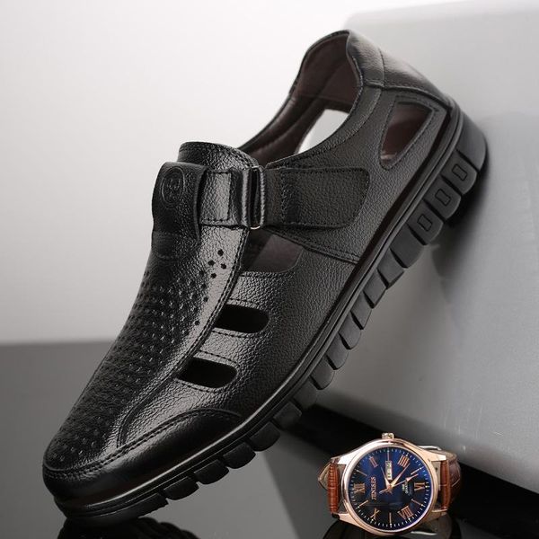 sandals big size men fashionable leather outdoor casual shoes breathable fisherman beach, Black
sandals big size men fashionable leather outdoor casual shoes breathable fisherman beach, Black