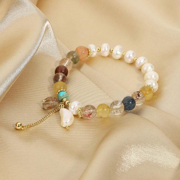 link, chain 2021 baroque freshwater pearl bracelet colorful natural stone bead elastic for women girls wedding jewelry, Black
link, chain 2021 baroque freshwater pearl bracelet colorful natural stone bead elastic for women girls wedding jewelry, Black