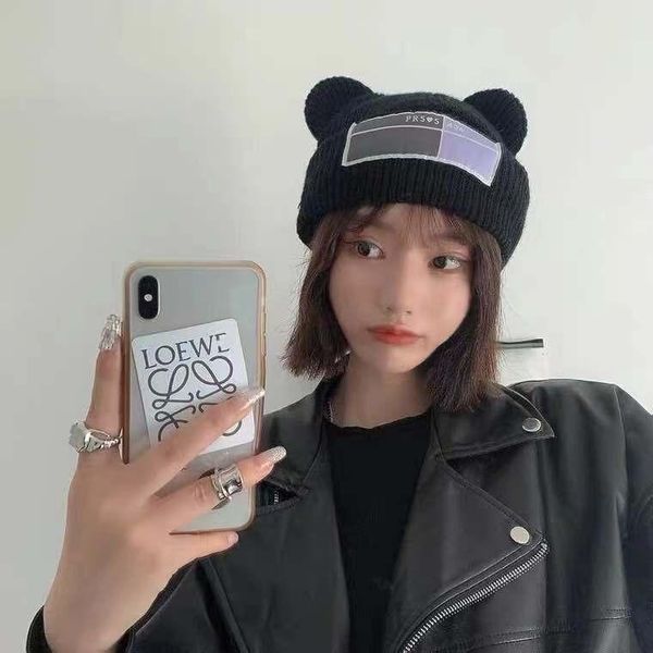 beanie/skull caps japanese ins mask hat autumn and winter hedging bear ear knitted wool outdoor cold protection cap warm, Blue;gray
beanie/skull caps japanese ins mask hat autumn and winter hedging bear ear knitted wool outdoor cold protection cap warm, Blue;gray