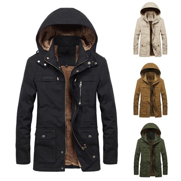 men's jackets winter solid loose casual lapel plus size velvet jacket with pockets large padded hooded, Black;brown
men's jackets winter solid loose casual lapel plus size velvet jacket with pockets large padded hooded, Black;brown