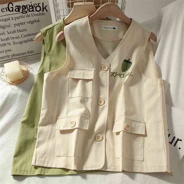safari style fashion women vest spring autumn v-neck pockets embroidery cartoon loose casual korean vests 210531, Black;white
safari style fashion women vest spring autumn v-neck pockets embroidery cartoon loose casual korean vests 210531, Black;white