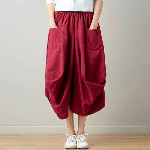 skirts 2021 cotton linen irregular lantern skirt women summer loose elastic solid pocket thin art retro female faldas, Black
skirts 2021 cotton linen irregular lantern skirt women summer loose elastic solid pocket thin art retro female faldas, Black