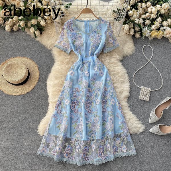 sweet french lace dress women elegant solid short sleeve o neck a-line es summer fashion streetwear midi 210512, Black;gray
sweet french lace dress women elegant solid short sleeve o neck a-line es summer fashion streetwear midi 210512, Black;gray