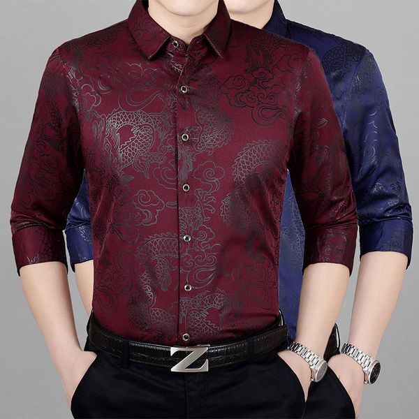 men's casual shirts chinese style creative 3d dragon clouds print long sleeve shirt autumn 2021 quality silk cotton luxury thin men -x, White;black
men's casual shirts chinese style creative 3d dragon clouds print long sleeve shirt autumn 2021 quality silk cotton luxury thin men -x, White;black