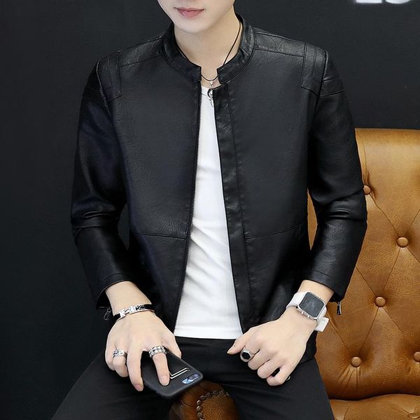men's fur & faux men autumn motorcycle causal vintage leather jacket coat outfit fashion biker zipper pocket design pu, Black
men's fur & faux men autumn motorcycle causal vintage leather jacket coat outfit fashion biker zipper pocket design pu, Black