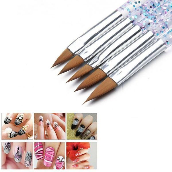 nail brushes 5pcs art brush crystal handle acrylic uv gel glitter painting flower carving stripe drawing pen manicure tools tslm2, Yellow
nail brushes 5pcs art brush crystal handle acrylic uv gel glitter painting flower carving stripe drawing pen manicure tools tslm2, Yellow