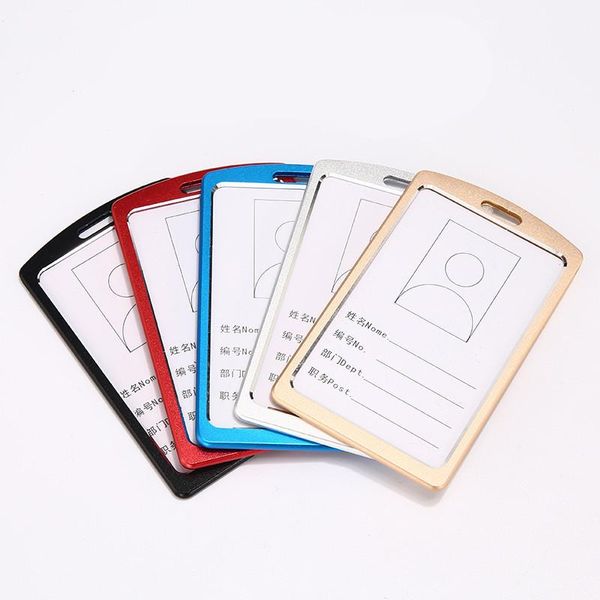 card holders 1pc aluminum alloy employee's staff work cover business id badge name holder horizontal vertical metal bus sleeve, Brown;gray
card holders 1pc aluminum alloy employee's staff work cover business id badge name holder horizontal vertical metal bus sleeve, Brown;gray